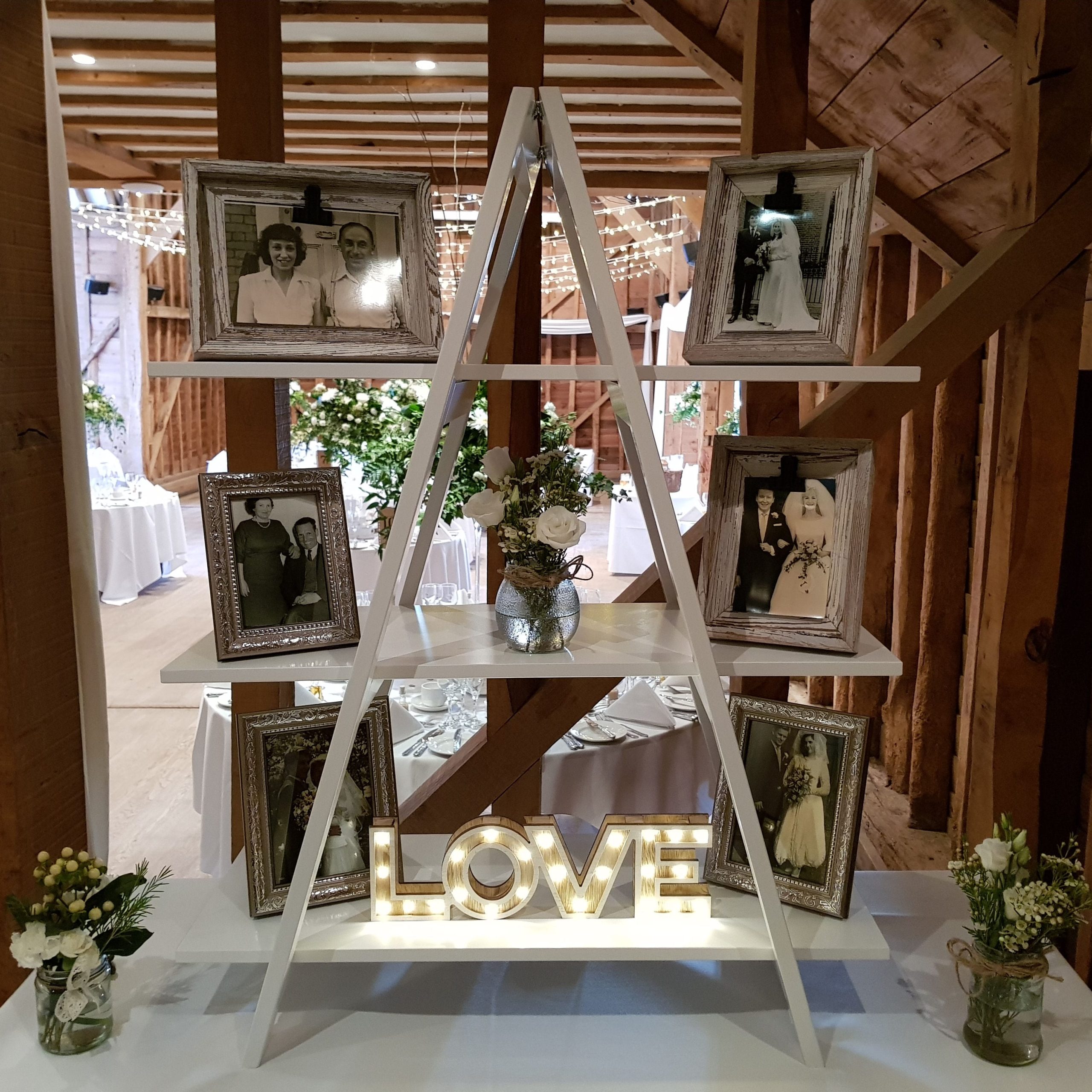 White A-Frame Display Ladder