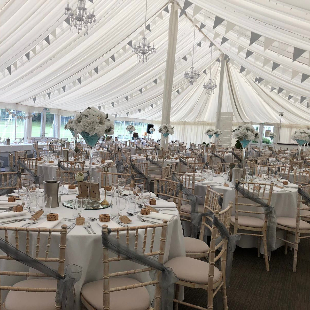 Grey shenley summer marquee bunting
