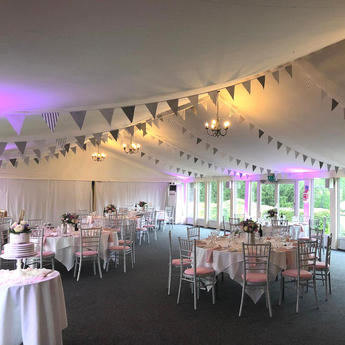 Grey Bunting Hunton Marquee