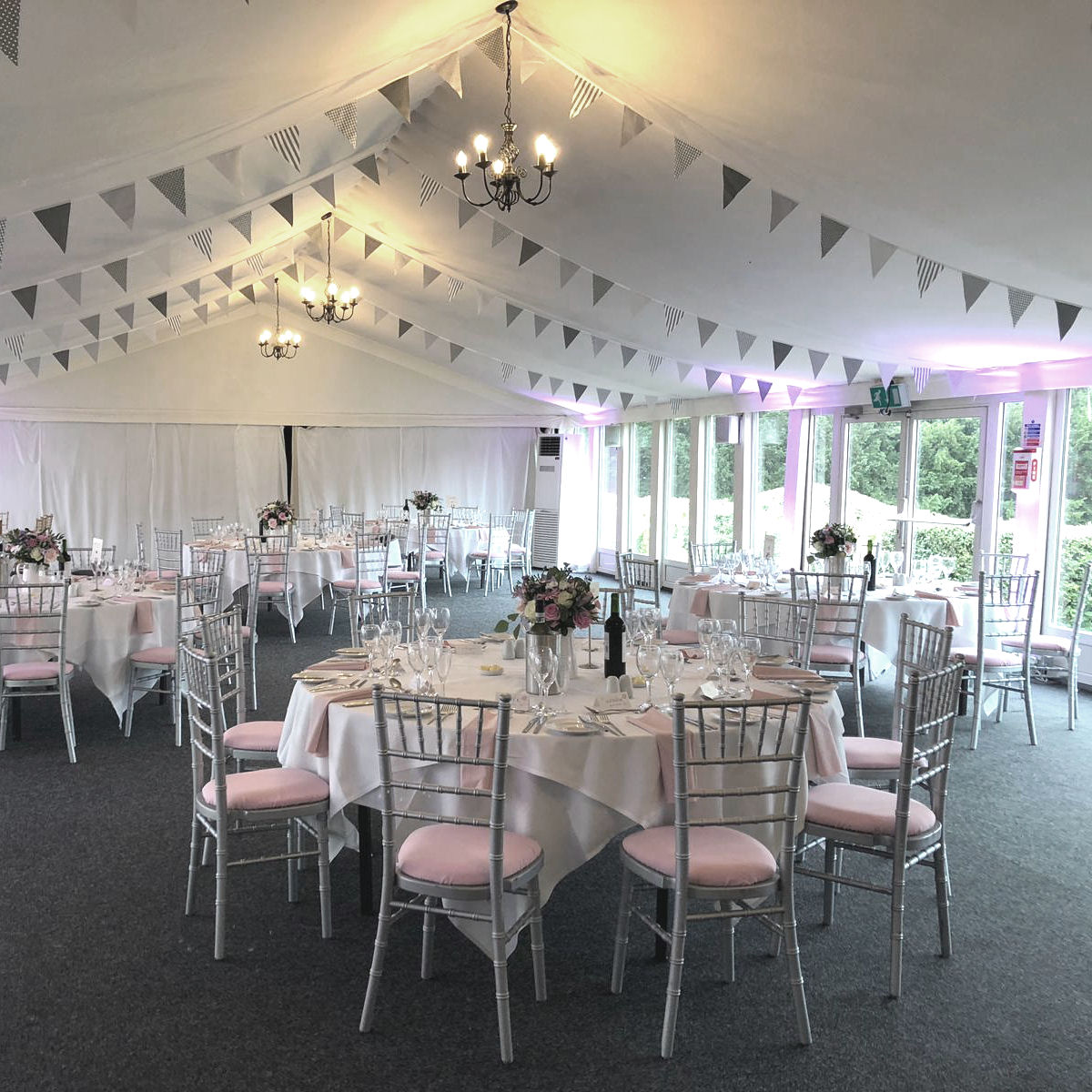 Grey Bunting Hunton Marquee