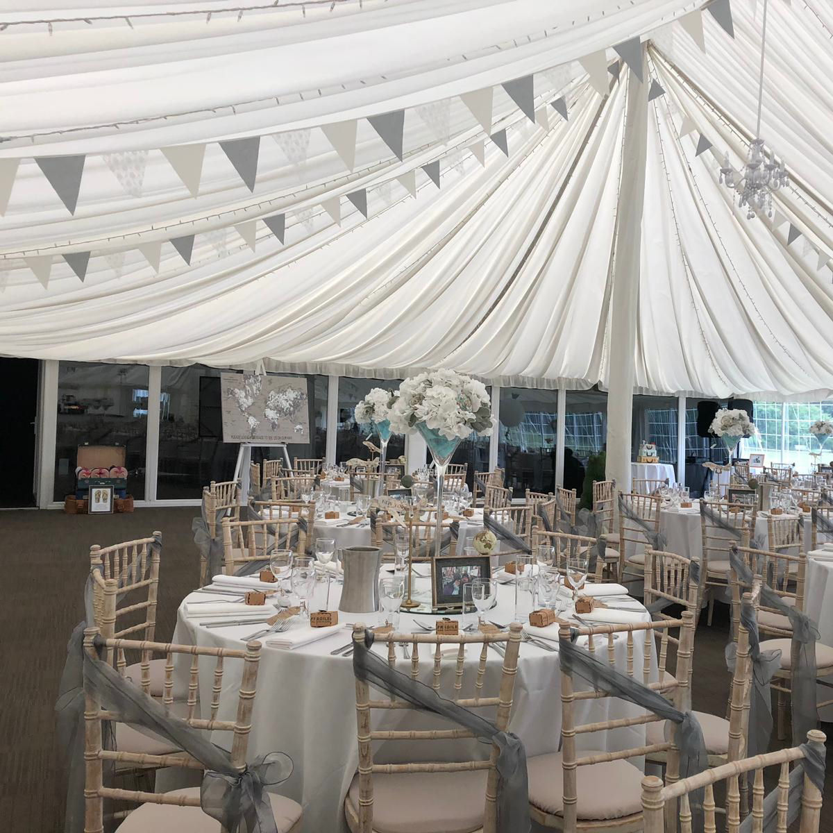 Grey Bunting Shenly Summer Marquee