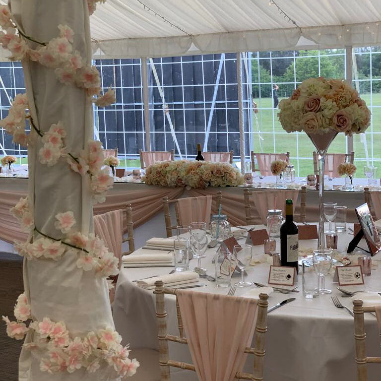 Blossom Round Poles Shenley Cricket Centre Marquee