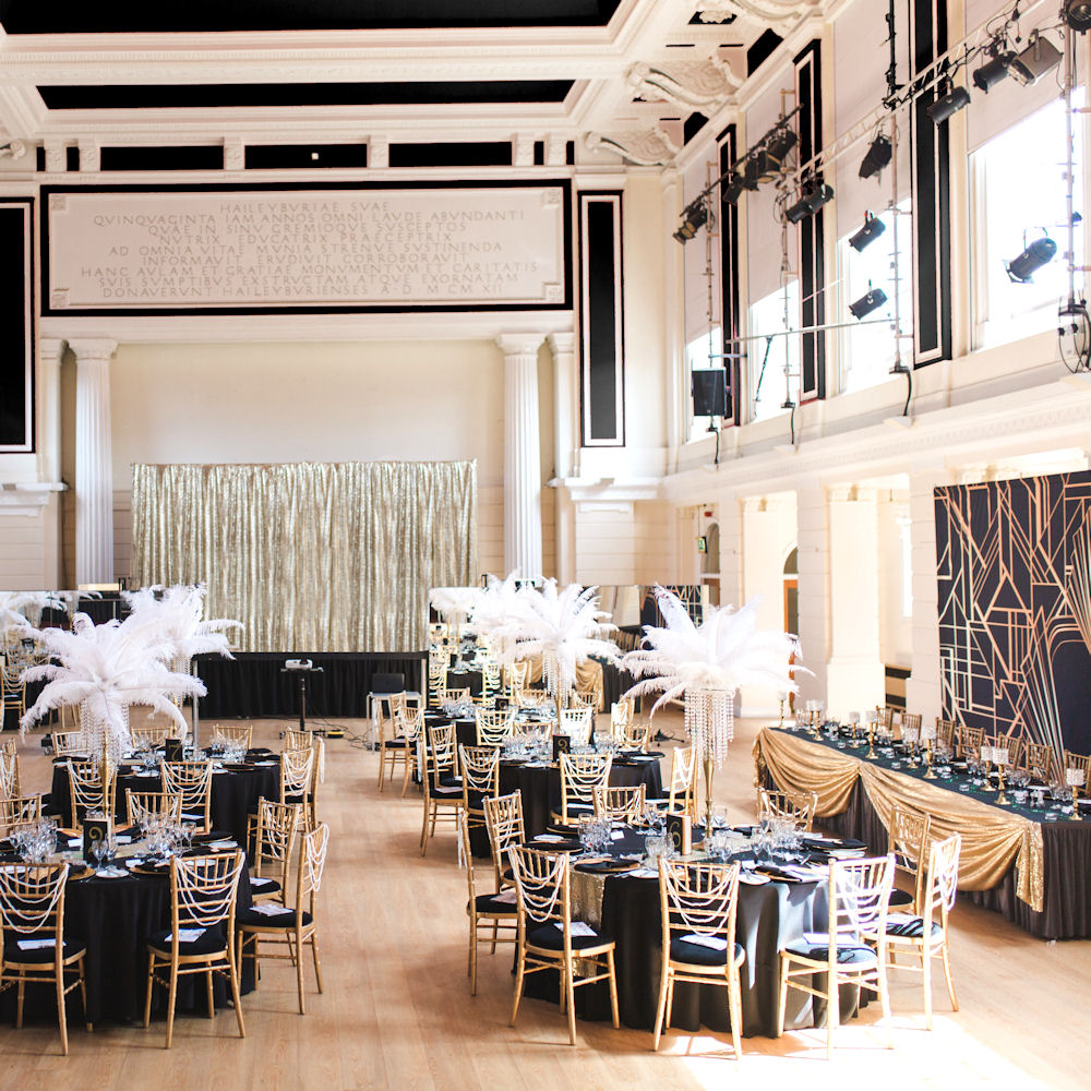 Gatsby Art Deco Black and Gold 1920's Backdrop