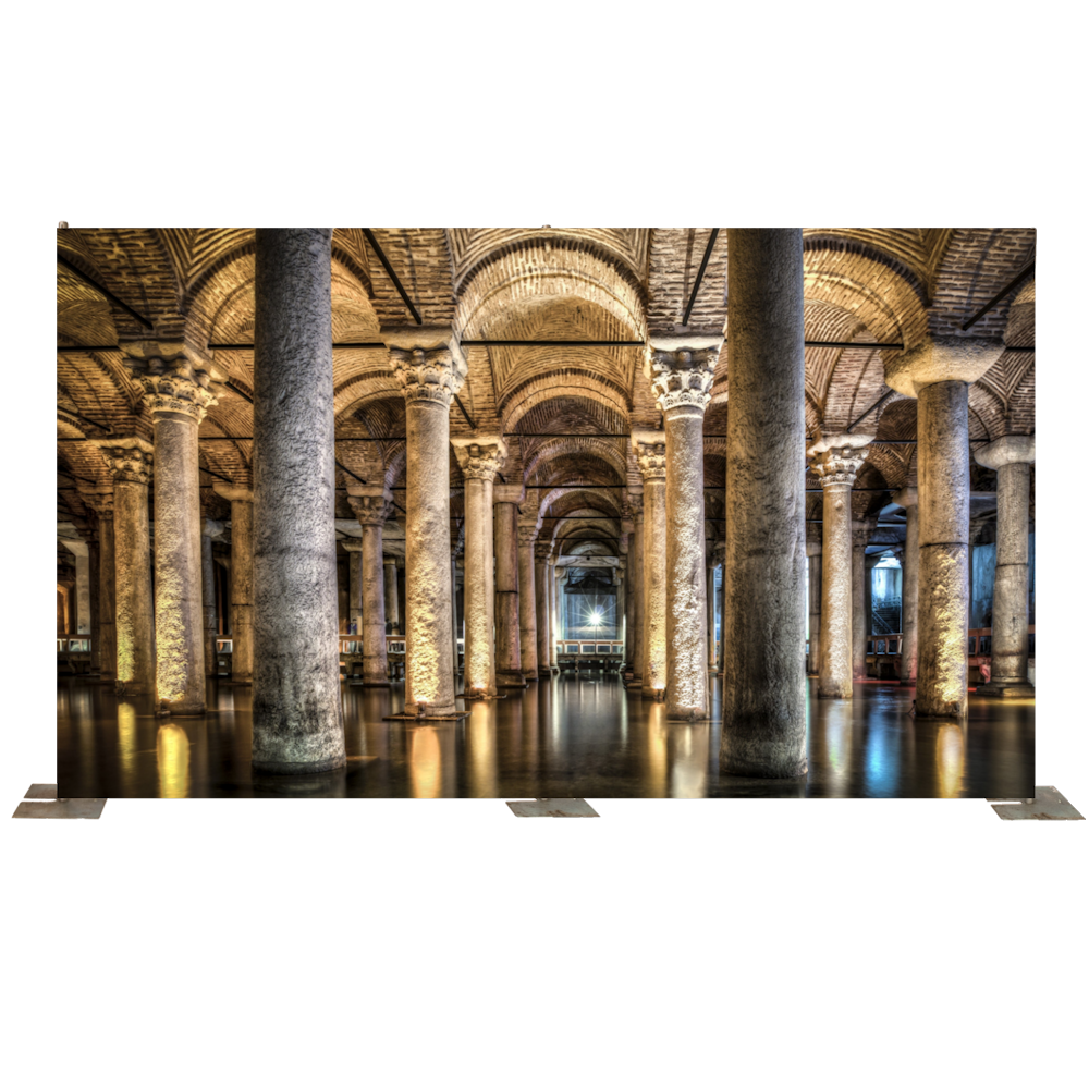 Ancient Themed Greek or Roman Room of Columns Backdrop
