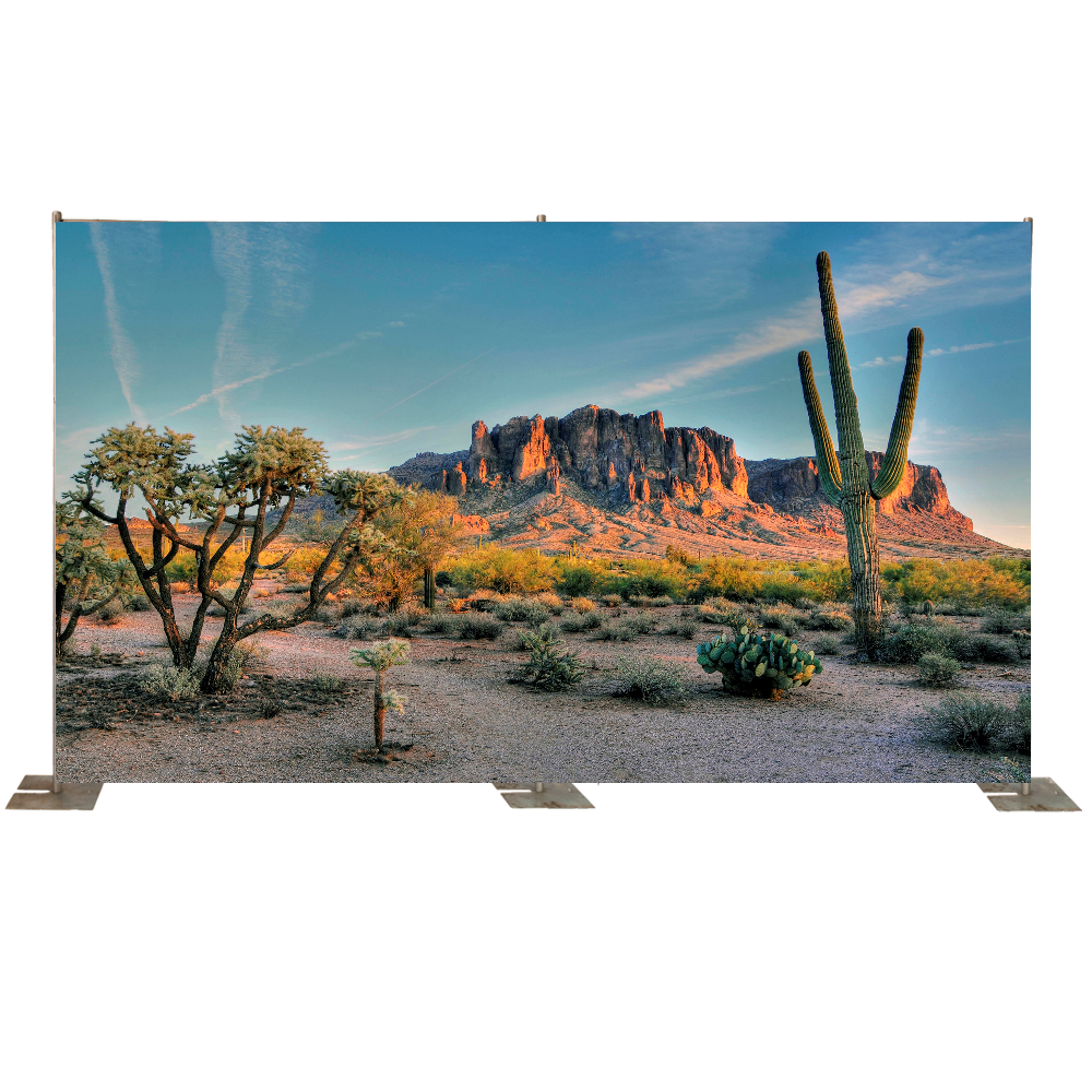 Cactus Desert Mountain Backdrop 6x3