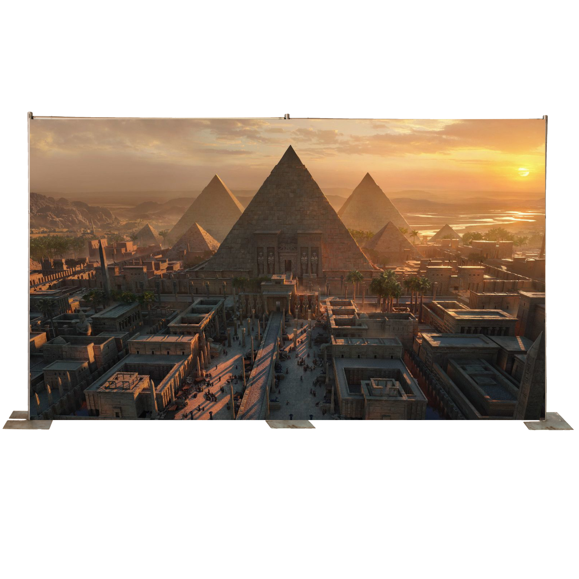 Egypt Conceptual Pyramid Sunset Backdrop 6x3