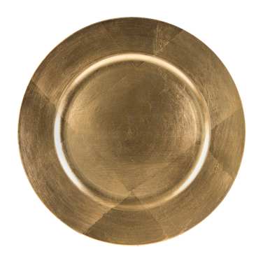 Gold Leaf Plain Charger Plate