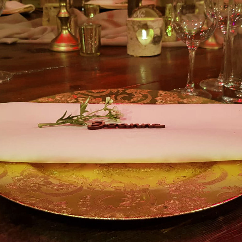 Gold Swirl Patterned Charger Plate