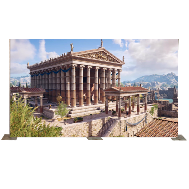 Greek Roman Acropolis Temple Backdrop