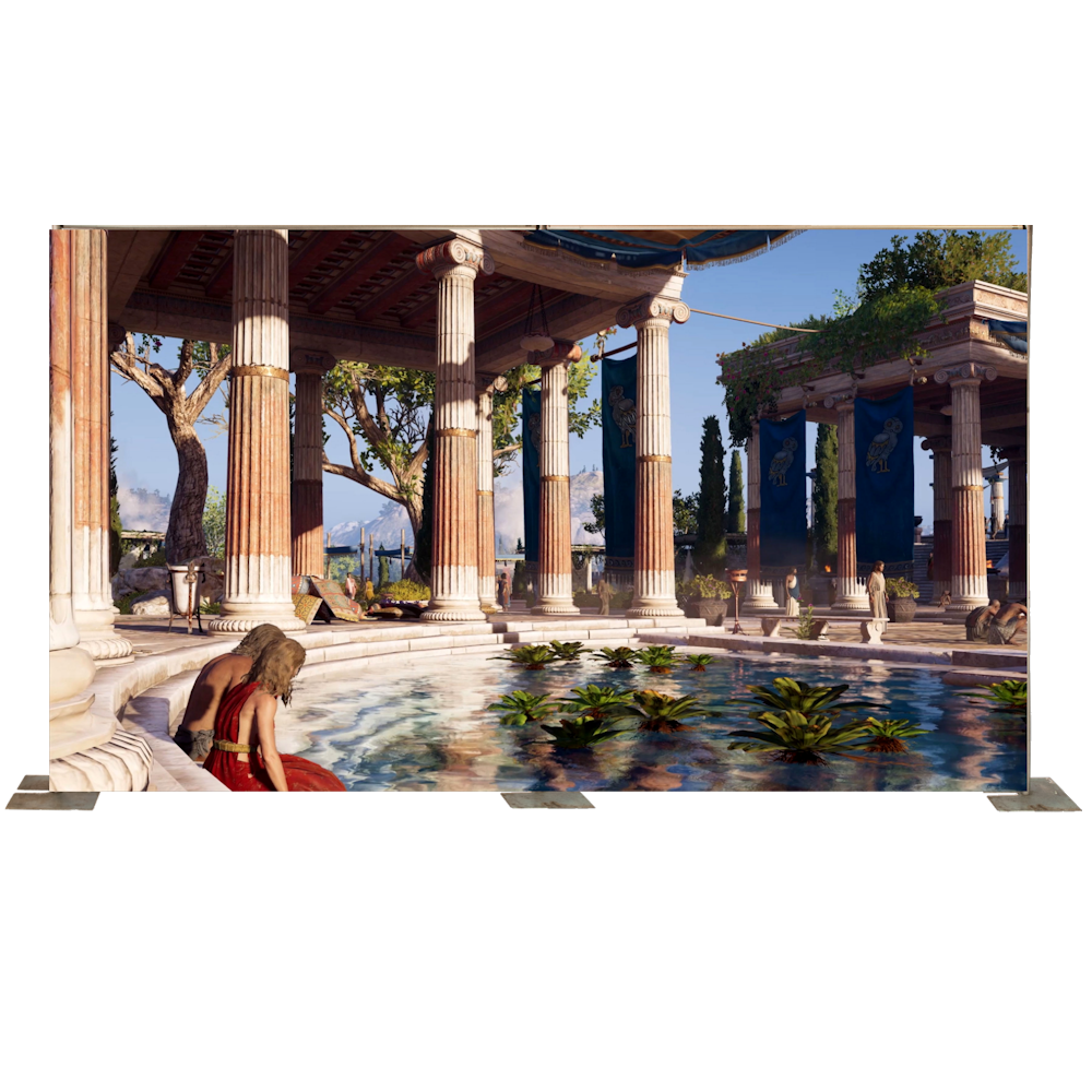 Greek Roman Bath Backdrop