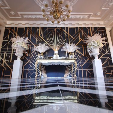 Gatsby Art Deco Black and Gold 1920's Backdrop
