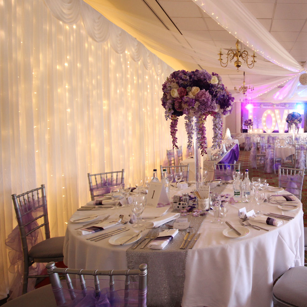 Silver Sequin Table Runner