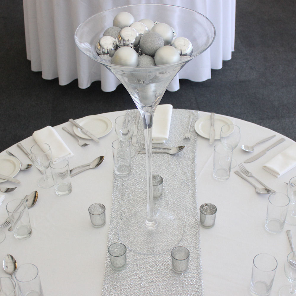Silver Sequin Table Runner