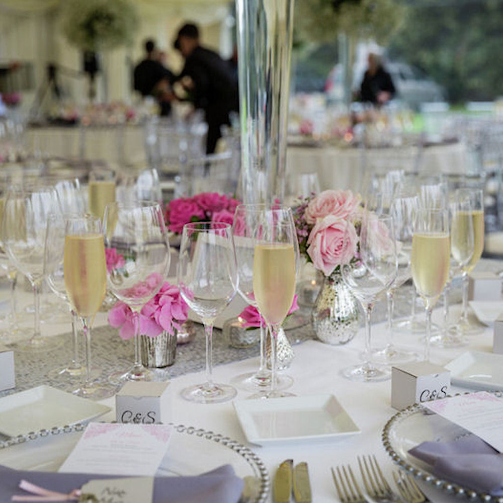 Silver Sequin Table Runner