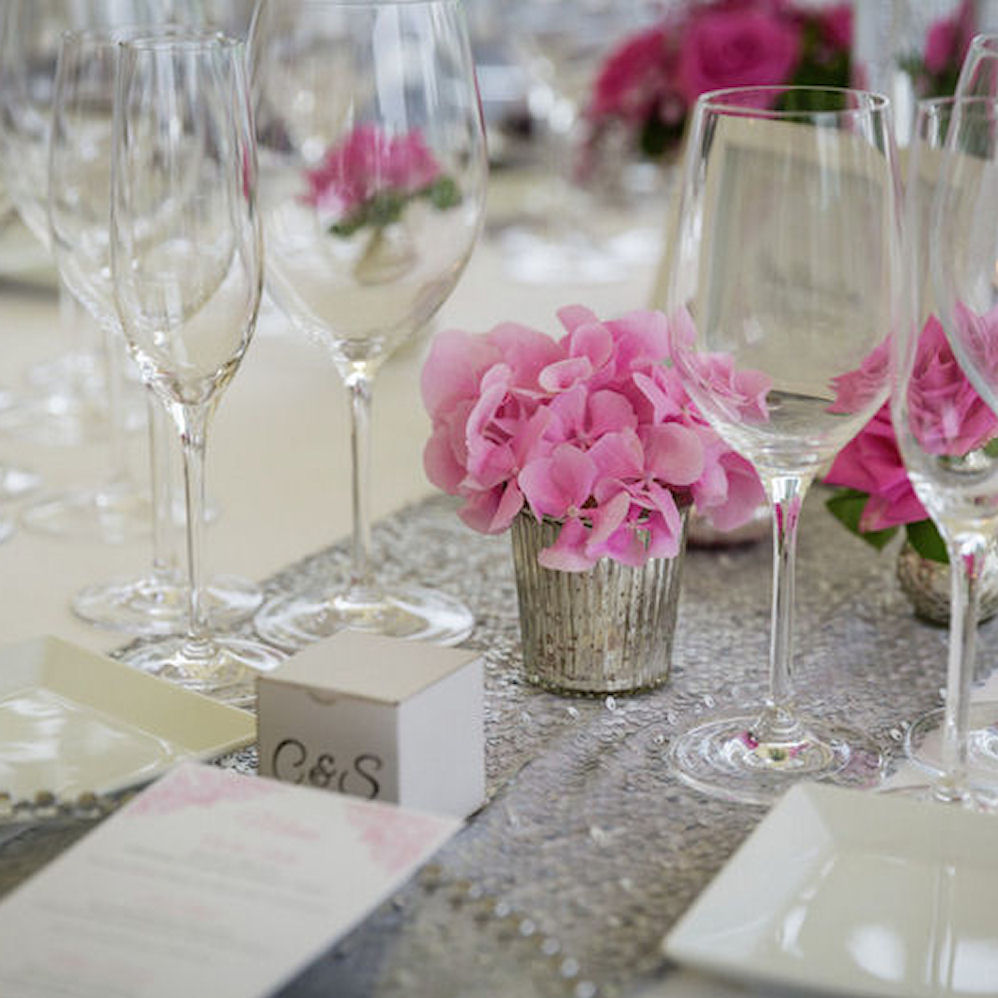 Silver Sequin Table Runner