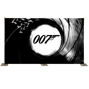 James Bond Themed Backdrop with Gunbarrel and 007
