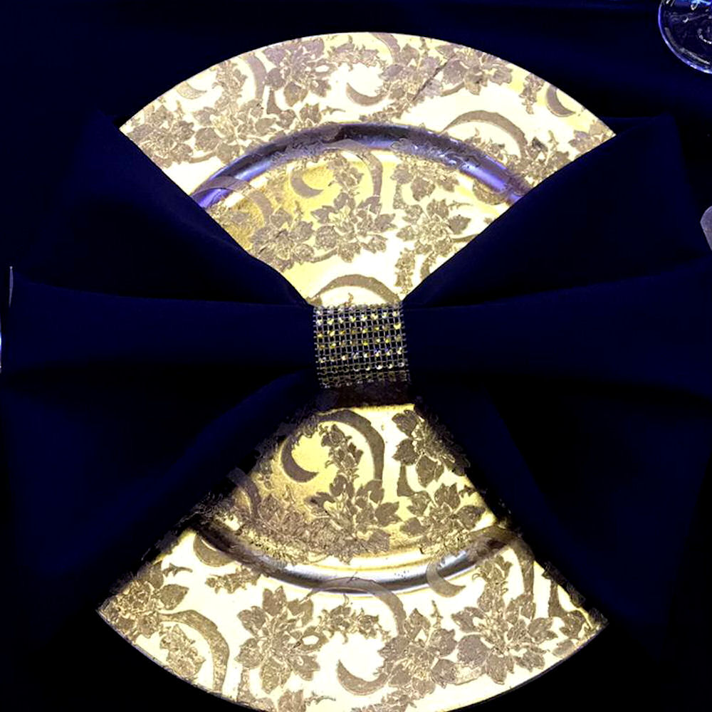 Gold Swirl Patterned Charger Plate