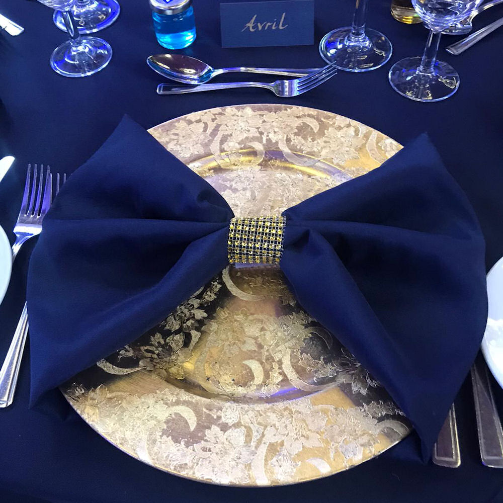 Gold Swirl Patterned Charger Plate