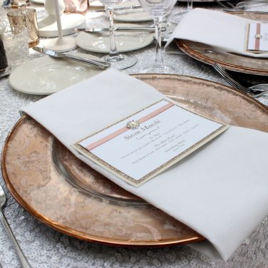 Rose Gold Acrylic Charger Plate with Swirls