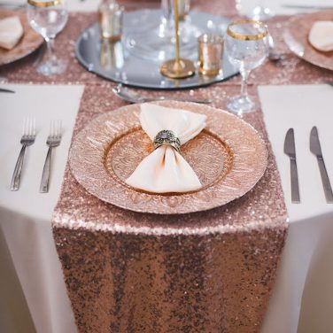Rose Gold Sequin Table Runner