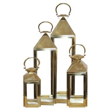 4 Sizes Gold Lanterns Hire for wedding event party