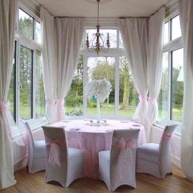 Baby Pink Sequin Tablecloth 1