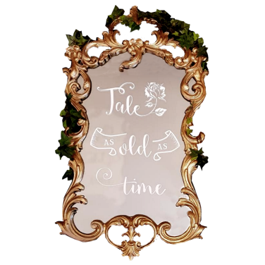 Gold Beauty & The Beast Mirror