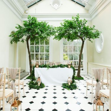 Bent Green Tree Canopy Arch 3
