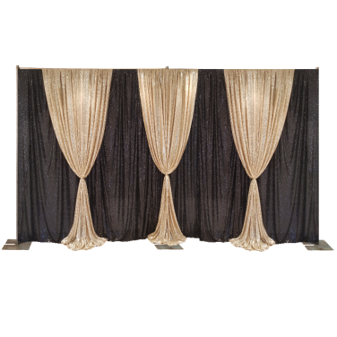 Black and Gold Sequin Backdrop