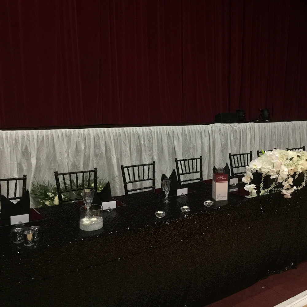 Black Sequin Tablecloth