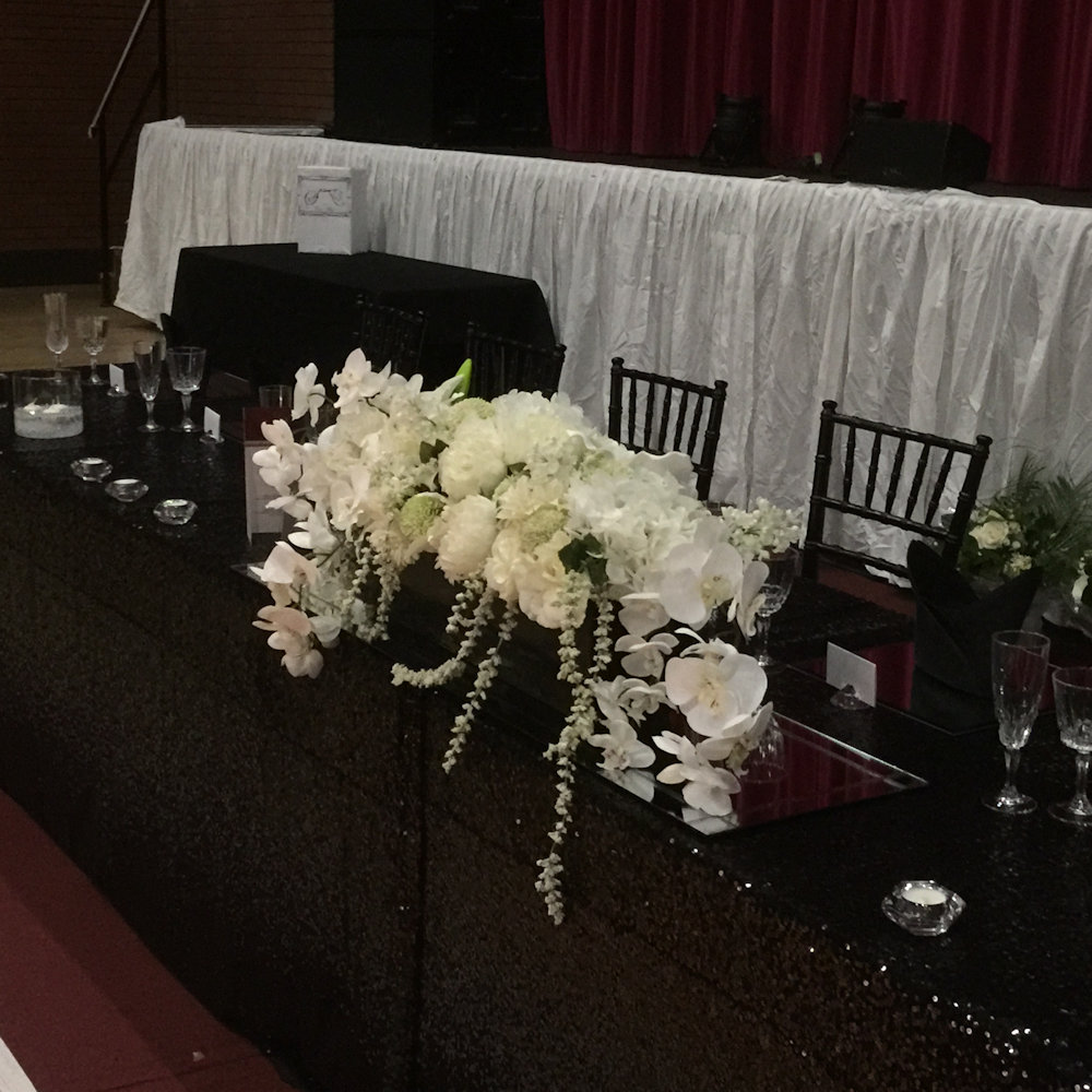 Black Sequin Tablecloth