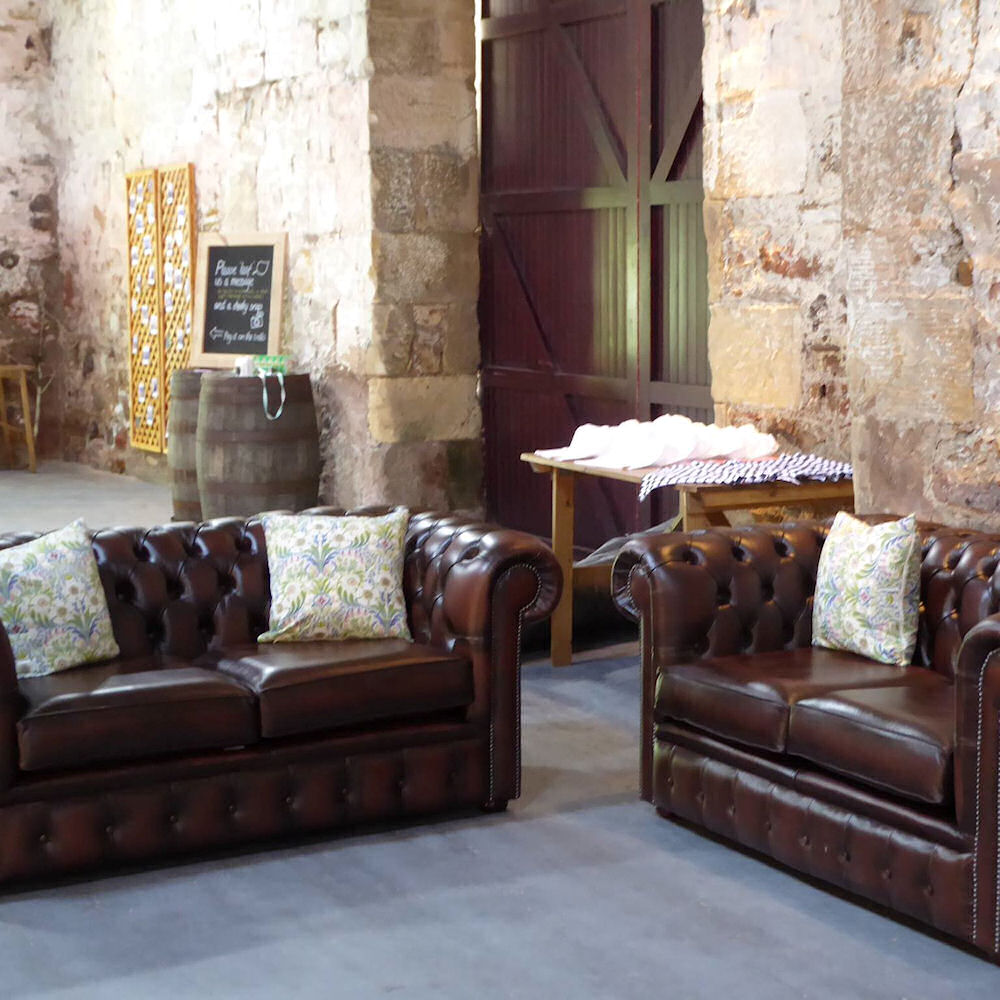 Brown Chesterfields & Barrels