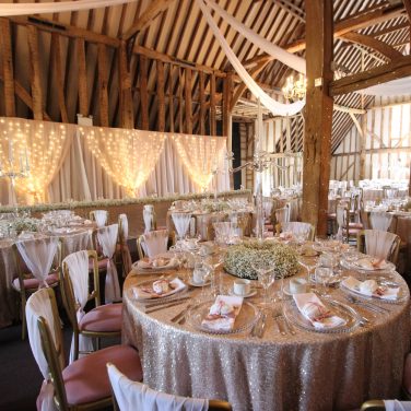 Champagne Rose Gold Sequin Tablecloth 12