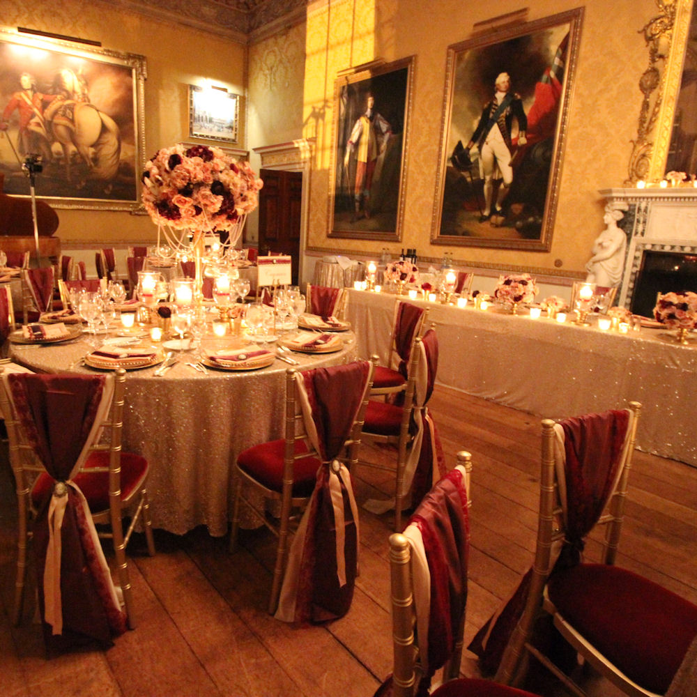 Champagne Rose Gold Sequin Tablecloth 6