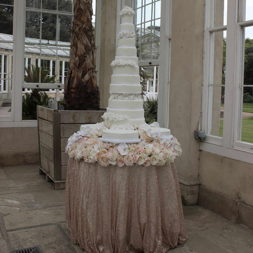 Champagne Rose Gold Sequin Tablecloth 9