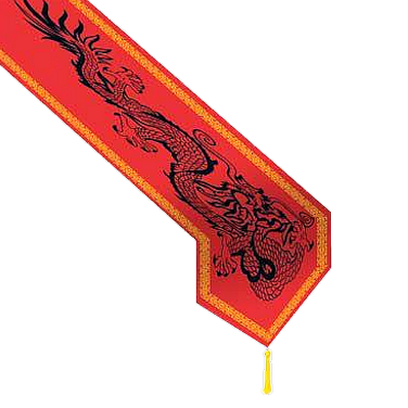 Chinese Dragon Paper Table Runner