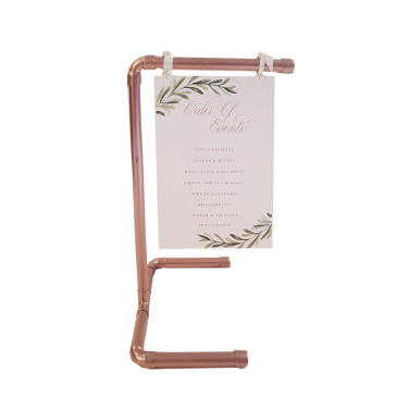 Industrial Copper Pipe Table Number Holder