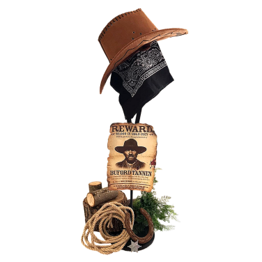 Cowboy Centrepiece with Hat, Bandana & Wanted Poster