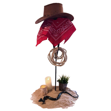 Cowboy Centrepiece with Hat, Lasoo & Bandana