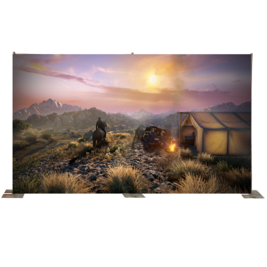 Cowboys with Tent at Twilight Backdrop