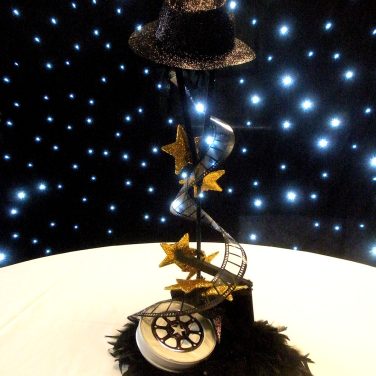 Film Themed Centrepiece with Hat, Reel & Stars