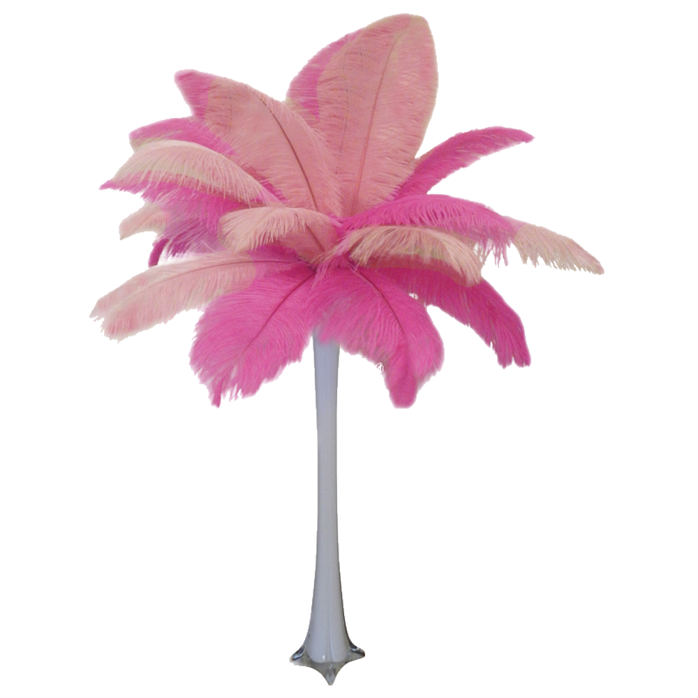 Coloured Feather Centrepiece Baby Pink & Cerise