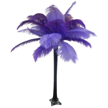 Coloured Feather Centrepiece Lilac & Purple