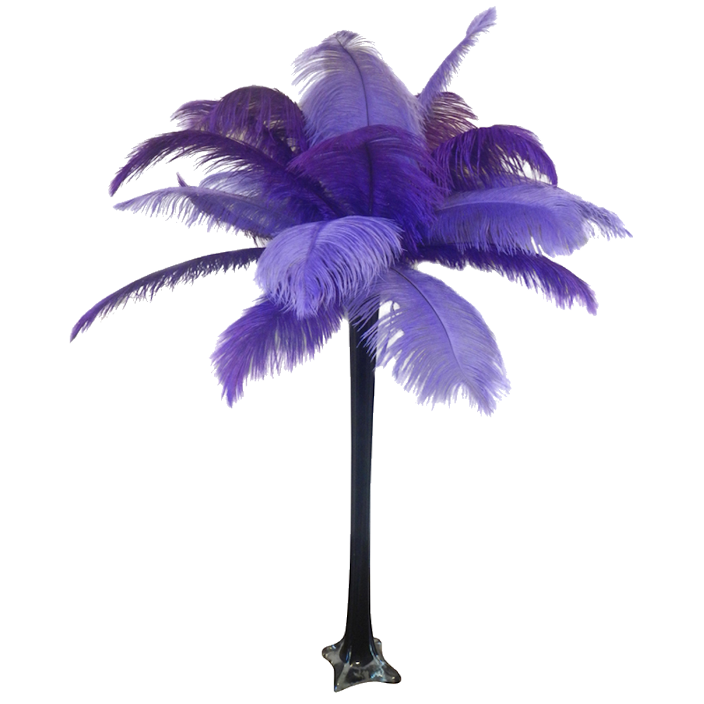Coloured Feather Centrepiece Lilac & Purple