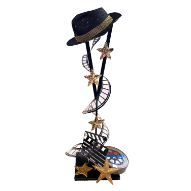 Film Themed Centrepiece with Hat, Reel & Stars