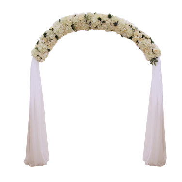 Floral Arch with Chiffon Legs