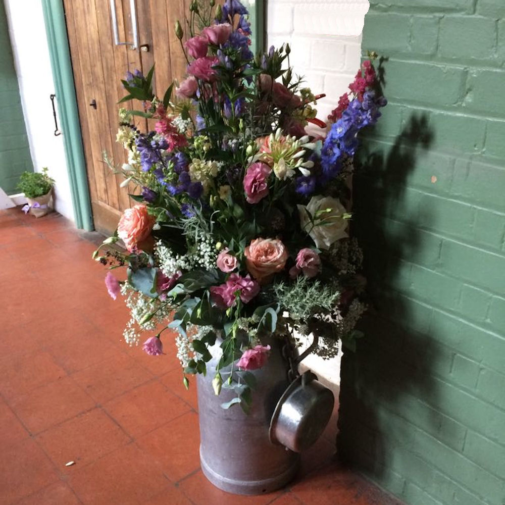 Galvanised Steel Metal Vintage Milk Churn