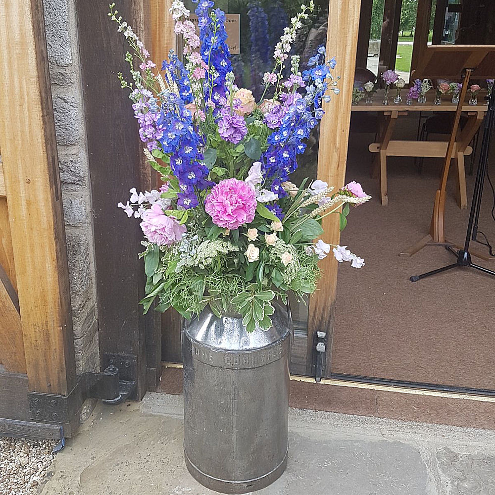 Galvanised Steel Metal Vintage Milk Churn