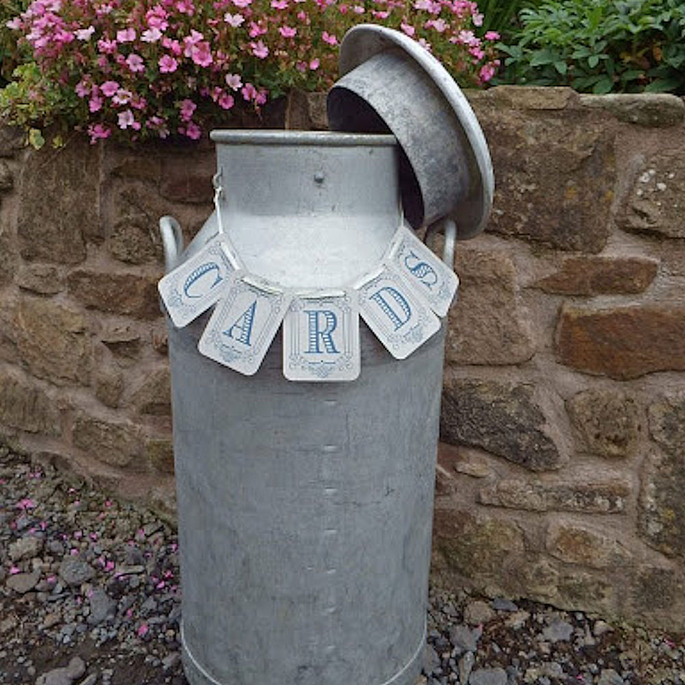 Galvanised Steel Metal Vintage Milk Churn