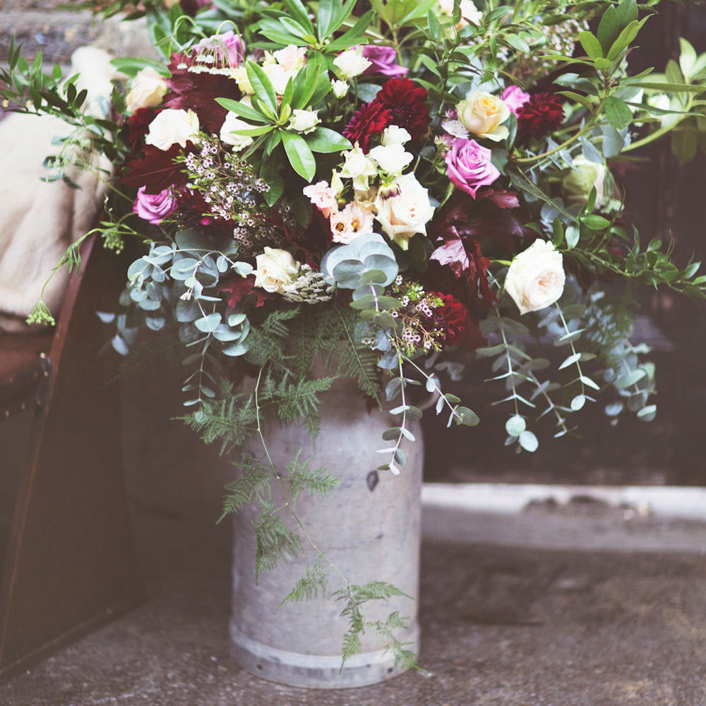 Galvanised Steel Metal Vintage Milk Churn